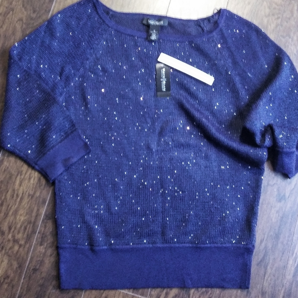 White House Black Market Holiday Sequined Sweater